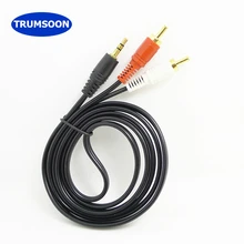 Trumsoon 3.5mm Jack to 2RCA AUX Splitter RCA Audio Cable for Laptop MP3 DVD TV 1.5/3/5/10m