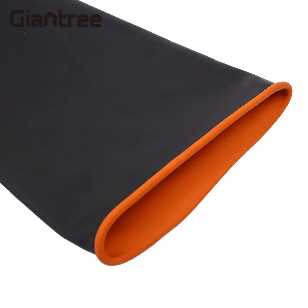 Glove 2pcs Gauntlet Soft Rubber Industry Acid Alkali Resistant