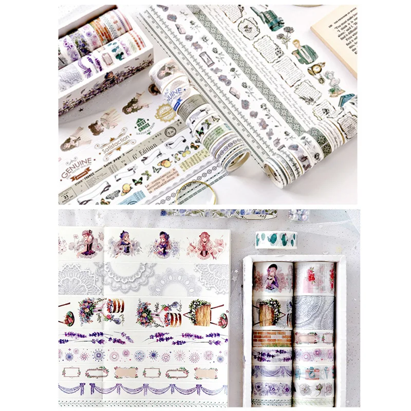 20 различных упаковок ленты DIY декоративная бумага для скрапбукинга клейкая наклейка ремесло
