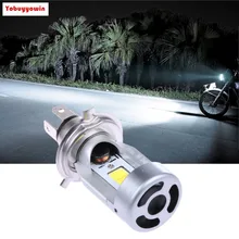2 lâmpadas em 20w 2000lm led farol para moto h4 hs1 super branca maior alcance (chips de cree)