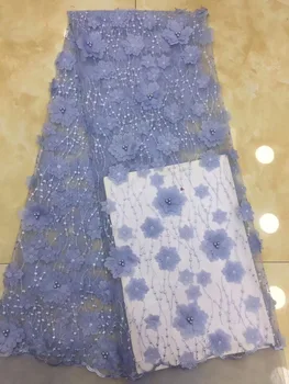 

JIANXI.C-12007 French tulle embroidery lace fabric Graceful African net lace with beads for party dress