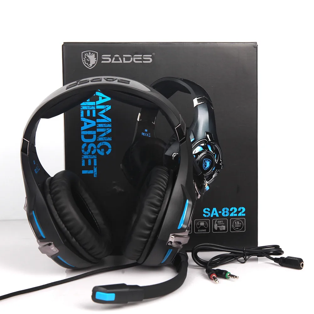 Fone de Ouvido 3.5mm para Xbox Sades Gaming Headset - Ps4 pc Portátil Ipad Computador Telefone Móvel Sa822 um 16 ipad computador telefone móvel