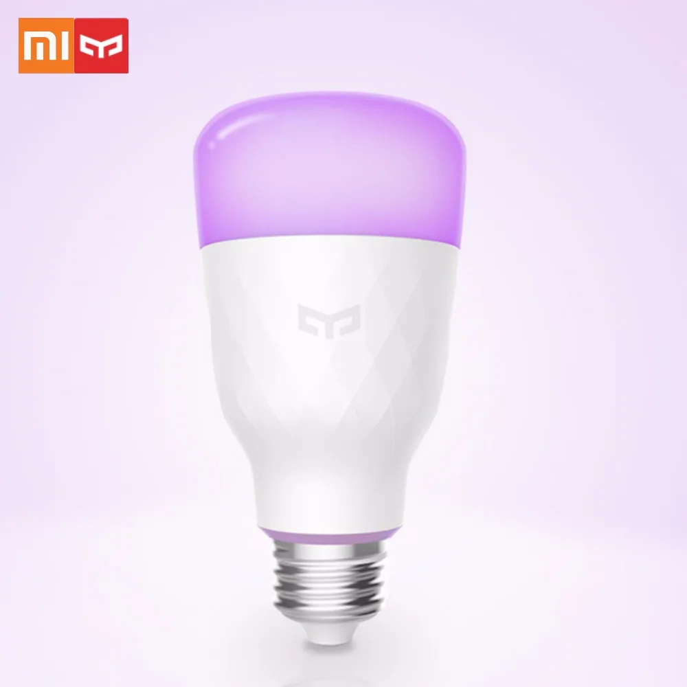 Английская версия Xiaomi Yeeligth RGB цветная умная лампочка 10 Вт 800Lm E27 1700 6500K WiFi работает