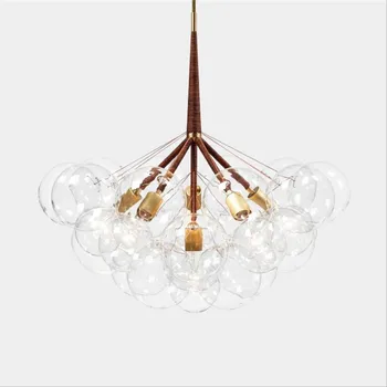 

Post-modern Clear Glass Bubble Ball Pendant Light for Dining Room Bedroom Living Room Bar Deco Lighting 80-265V 1525