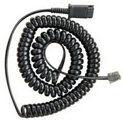 RJ9 plug QD cord adapter Quick Disconnect cable for call center headset