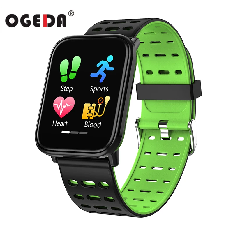 

OGEDA Smart Watch Fitness Men Smart band Bracelet Big Touch Screen OLED Message Heart Rate Time Sleep Snap Smart Wristwatch