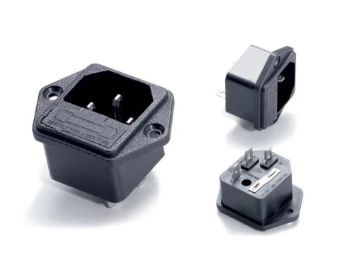 1pc 3-pin Iec 320 C14 Male Power Cord Inlet Socket Receptacle Connector ...