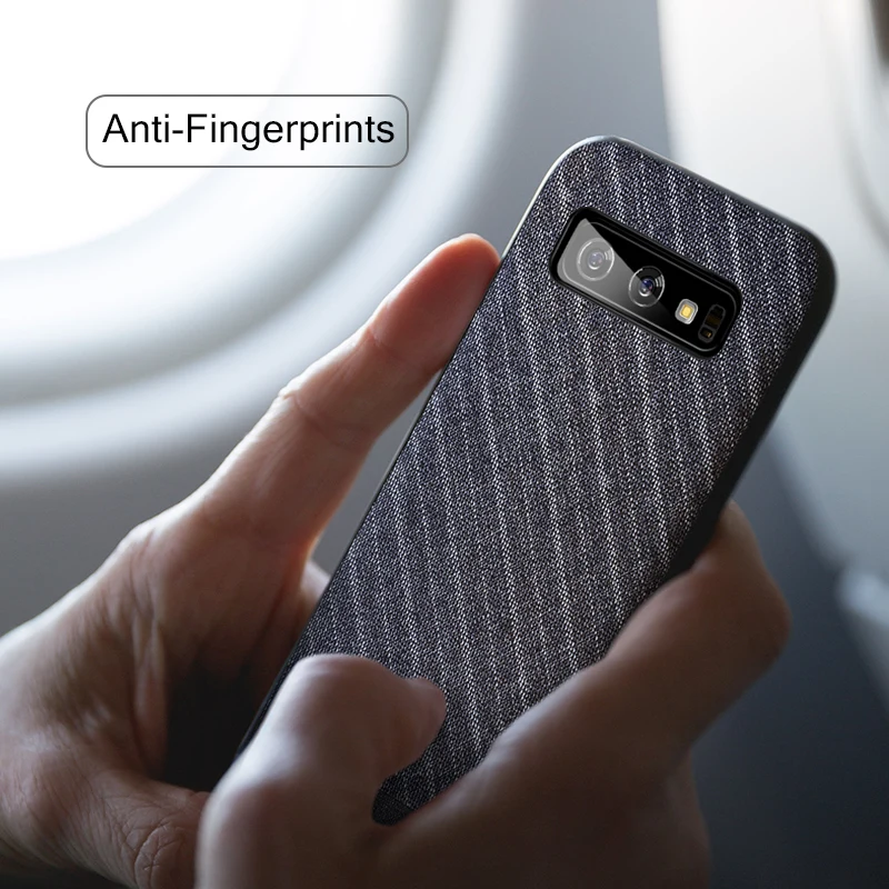 Murah Untuk Samsung S10 Plus S10E Mofi untuk Samsung Galaxy S10 Case Kembali Cover UNTUK Samsung S10 E Kasus Kain kapas Kain Suit S10e