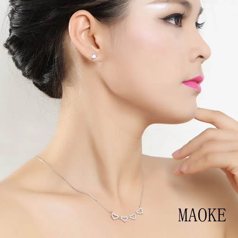 

Promotional S925 Sterling Silver Micro Set Pendant Fashion Lucky Clover Necklace Fashion Jewelry for Women's Fashion Gifts