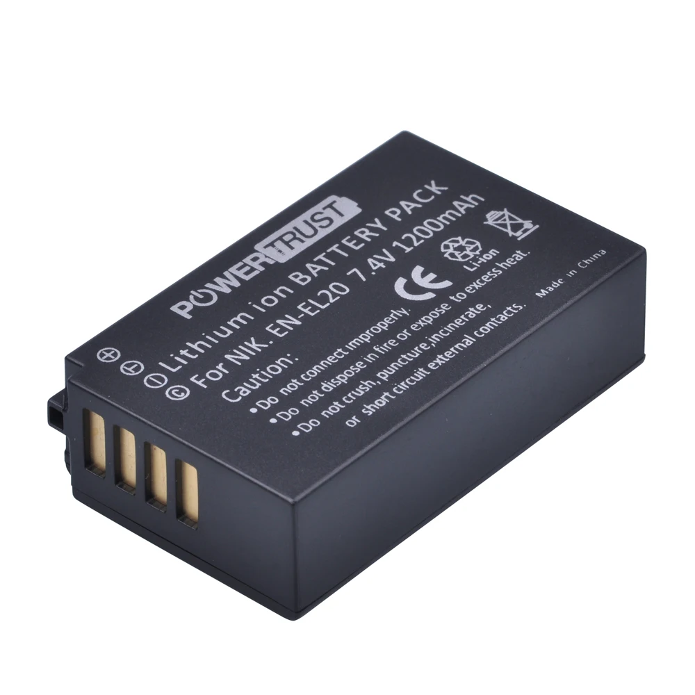 Batteria PATONA Per Nikon EN-EL20/EN-EL20a - Compatibile Con Nikon 1 J1/J2/J3, Coolpix P1000, 800mAh