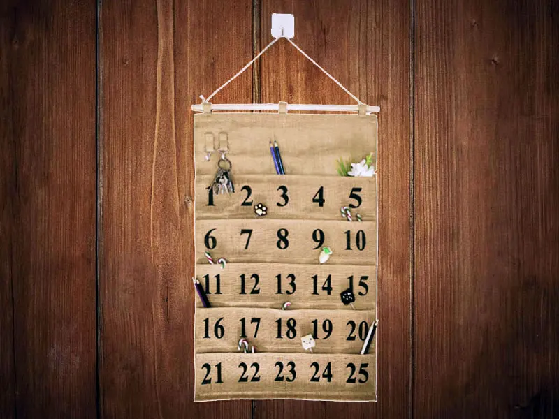 47*74 см простой ретро Рождественский календарь обратного отсчета подарок на год украшения для дома вечерние принадлежности Быстрая