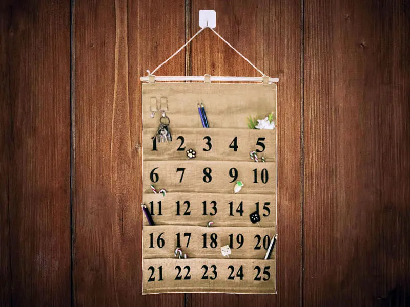 

47*74CM Simple Retro Christmas Advent Calendar Countdown New Year Gift Decorations For Home Party Supplies Fast Delivery