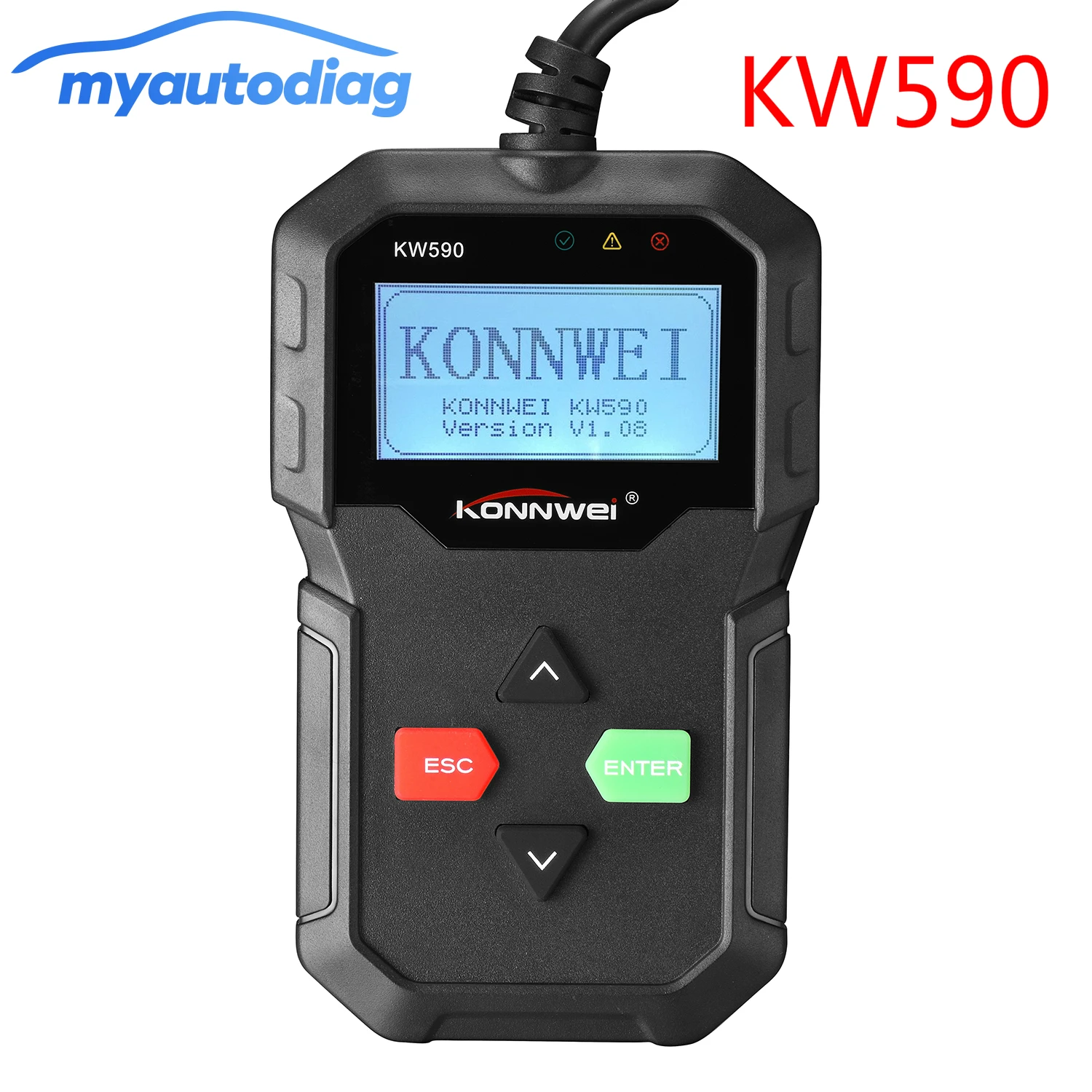 Инструмент диагностики двигателя KONNWEI KW590 Универсальный OBD2 EOBD CAN считыватель