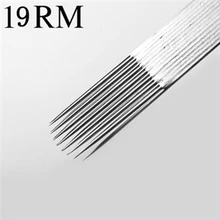 Новое поступление 50 шт. Ассорти Изогнутые Круглый Magnum 19rm DisposableTattoo Вышивка Крестом Иглы Shader ИГЛЫ Перманентный Макияж