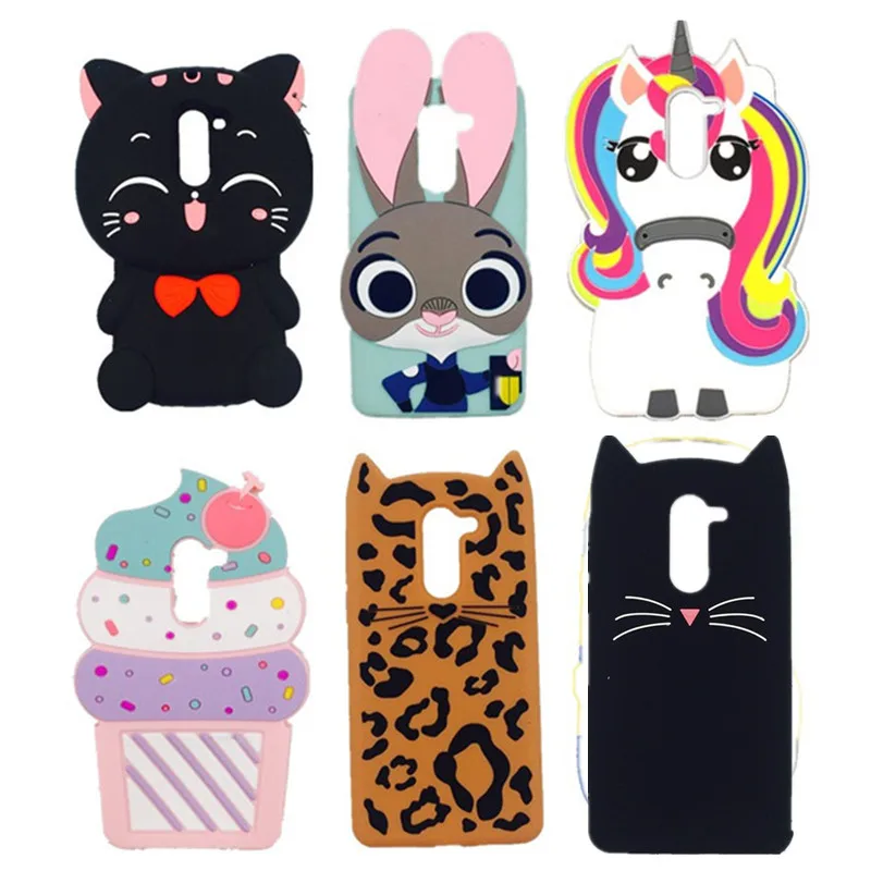 

For Huawei Honor 6X Hot 3D Silicon Stitch Bunny Cat Cartoon Soft Phone Back Skin Cover Case for Huawei GR5 2017 / Mate 9 Lite