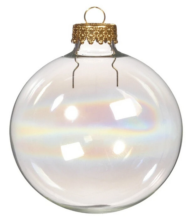 Free Shipping DIY Paintable Iridescent/Rainbow Christmas Ornament