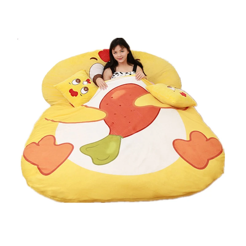 

Fancytrader Giant Plush Cartoon Animal Chicken Tatami Stuffed Soft Beanbag Bed Carpet Mat Sofa