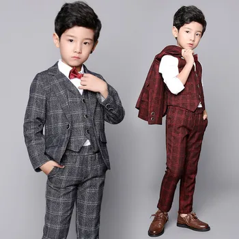 

Autumn Boy Set Blazer Coat + Vest + Pants Children Clothing Sets Boys Suit Kid Clothes Costumes Teenager Tracksuit Baby Jackets