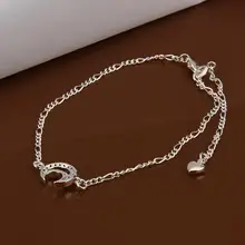 A022 Новый Дизайн Большой Stock Нежный Handmade Дешевые Посеребренная Ножной Браслет Оптовая Продажа