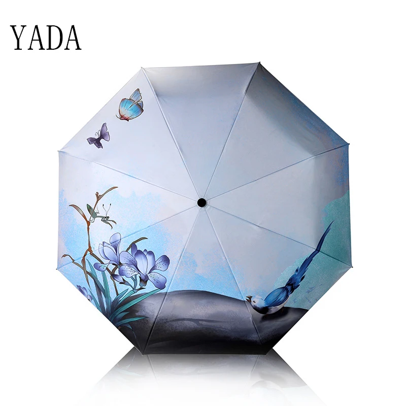 Buy YADA Magpies & Butterflies Automatic Umbrella Rain