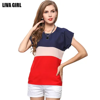 

2016 Thin Woman's Breathable Top Loose Women T-shirt Pullover Plus Size XXXL Casual Women T-shirt Cheap Chinese Fitness T shirt