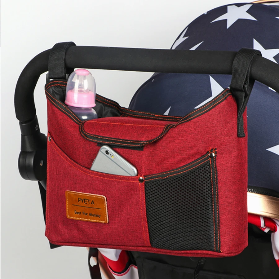PYETA сумка для детской коляски, сумка для подгузников для детских вещей, органайзер для детских принадлежностей, сумка для мам, подвесная коляска, коляска, сумка для бутылки