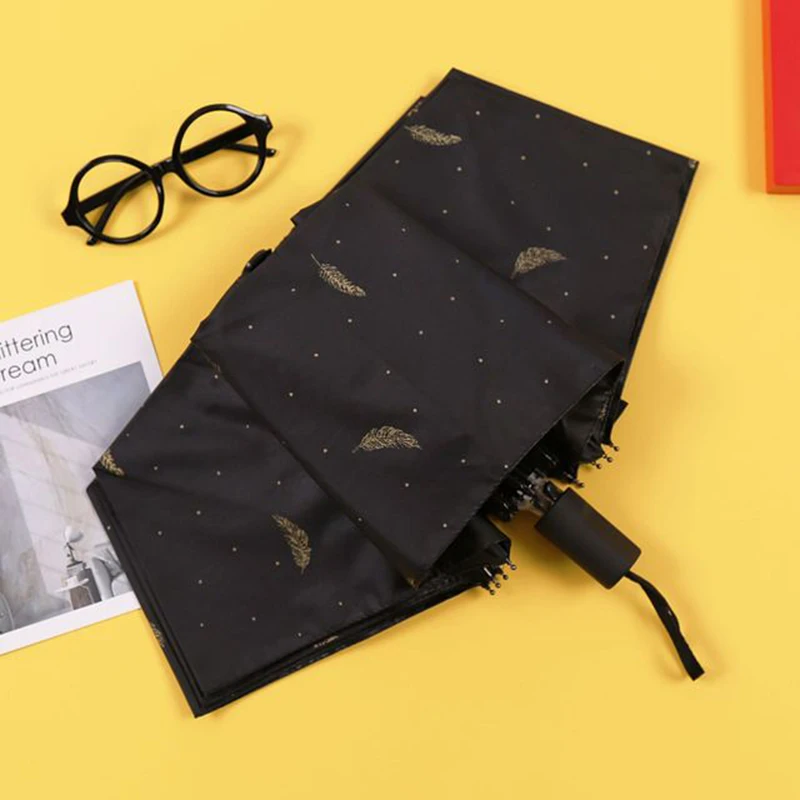 Неавтоматические трехскладные unbrella для защиты от солнца УФ дождевая Экипировка