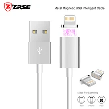 Magn&eacute;tica cable de carga 2a adaptador usb para iphone 5 5s se 6 6 s 7 plus ipad 4 5 air para cable rel&aacute;mpago im&aacute;n sync de carga r&aacute;pida(China (Mainland))