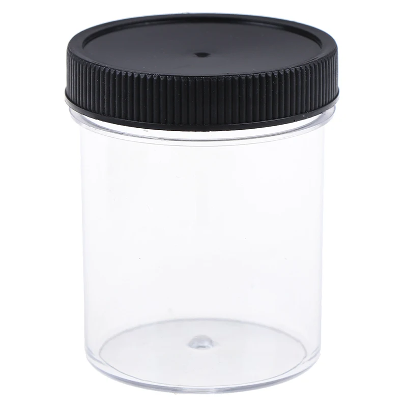 120 мл для глина "сделай сам" Глина для макияжа для косметического крема коробка для ногтей квадратная с крышкой круглая прозрачная банка горшок для хранения бутылочка ПЭТ контейнер - Цвет: Черный