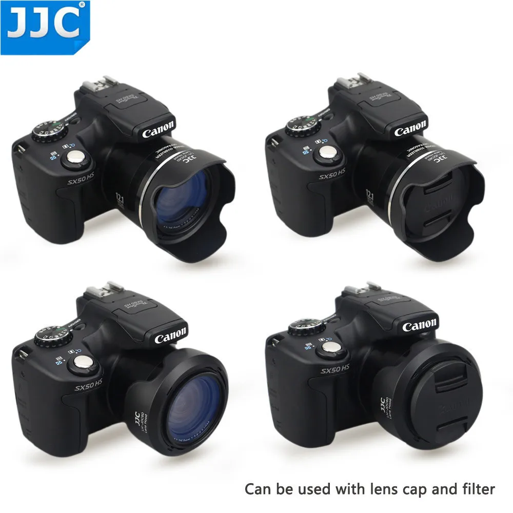 

JJC Bayonet Camera Lens Hood for CANON PowerShot SX1 IS/SX10 IS/SX20 IS/SX30 IS/SX40 IS/SX50 HS Replaces LH-DC60