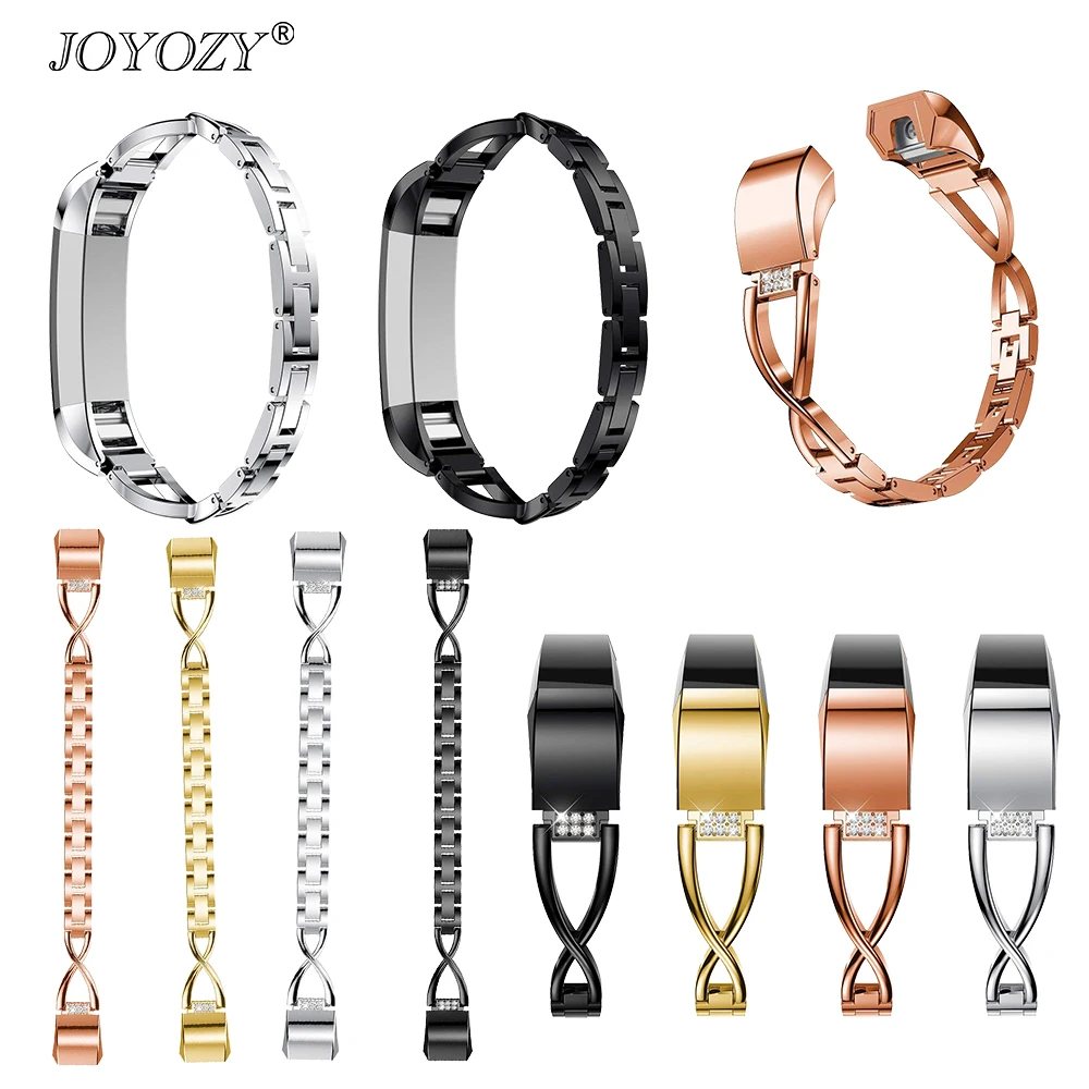 

Joyozy Metal Replacement Watch Bracelet Band X Shape Strap for Fitbit Alta/Fitbit Alta HR watch bands