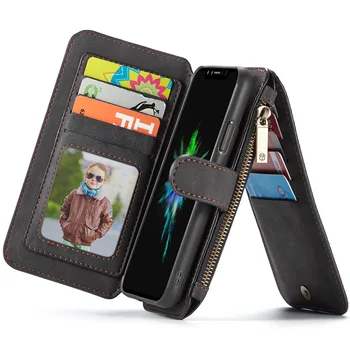 

Multi-function Wallet Pluggable Card Zipper Flip Protection Shell Mobile Phone Case for Samsung Note8 Note9 S8 S8Plus S9 S9Plus