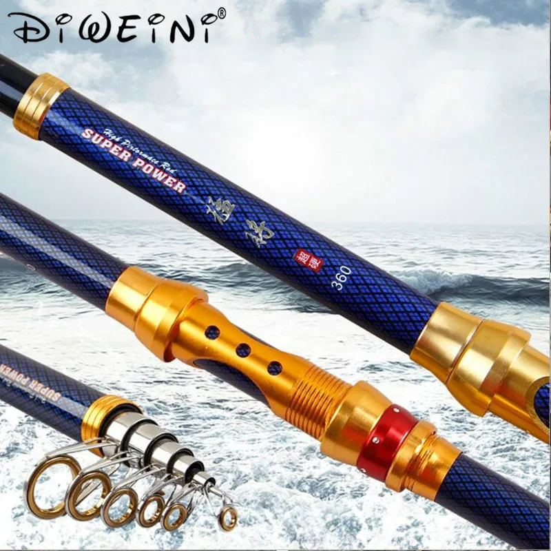 Buy Carbon Fiber Fishing Pole Portable Telescopic