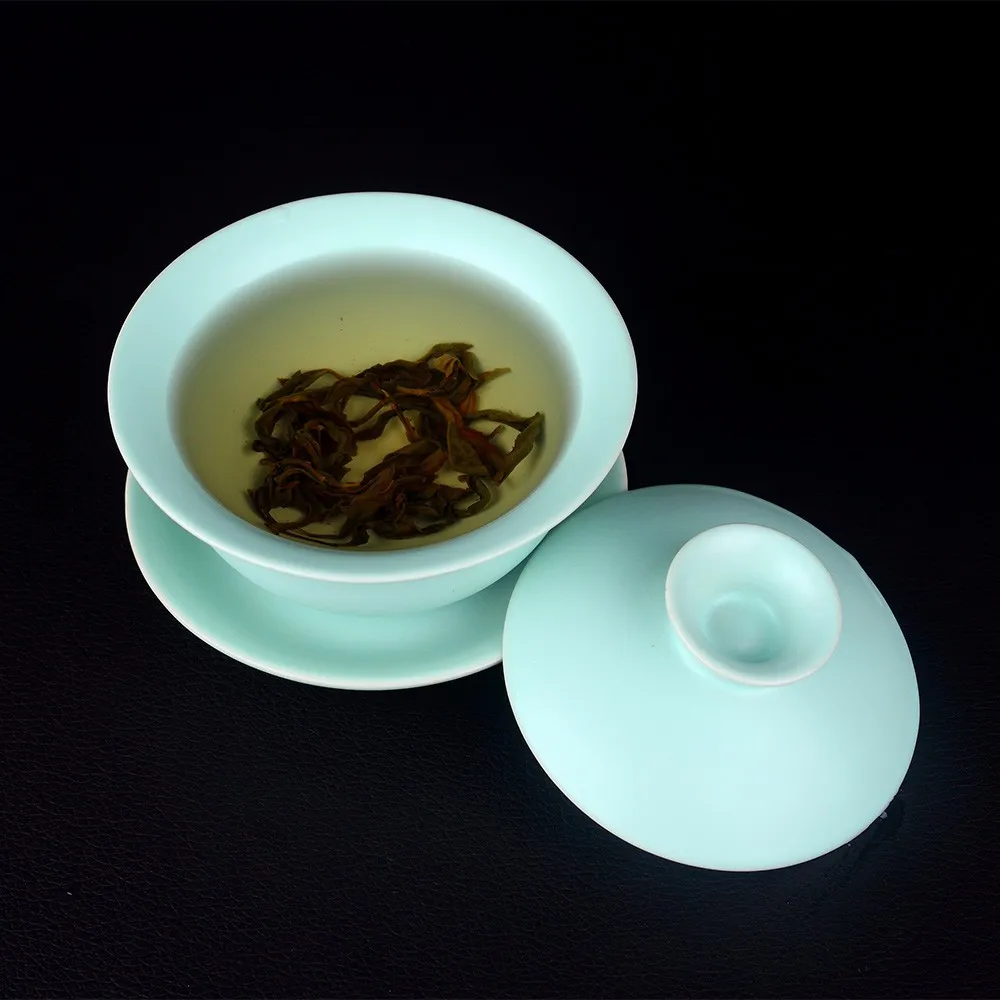 [GRANDNESS] Традиционный китайский чай набор Ruyao Gaiwan Celadon Gongfu Чайный набор Tureen чашка чаша Gaiwan 150 мл пиалы для чая Ru печи