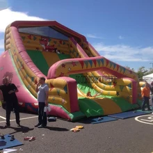 PVC inflatable slide outdoor china inflatable slide with blower for kids lovely pink inflatable slide game slide for outdoor