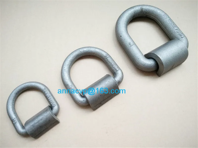 D-RING Weld on Flatbed Truck Trailer Tie Down D Ring Rope Chain Anchor 1/2inch 12000lbs