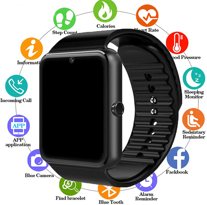 

2019 New Smart Watch GT08 Men Clock Sync Notifier Support Sim TF Card Bluetooth Connectivity Android Phone Alloy Smartwatch