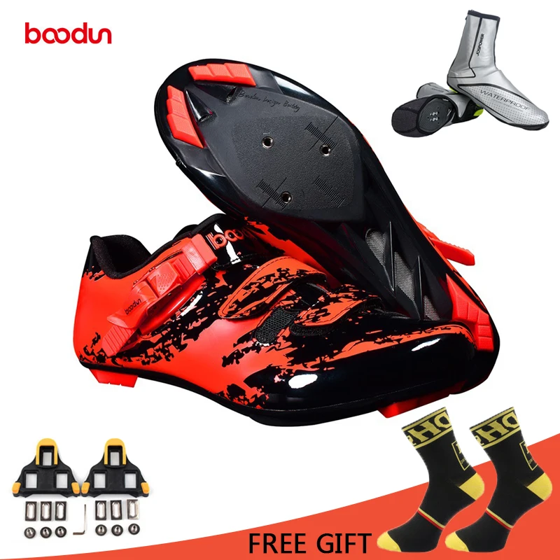 

Boodun Cycling Shoes Men Women Ultralight Road Bike Shoes Breathable Self-Locking PRO Racing Team Athletic Bicycle Shoes