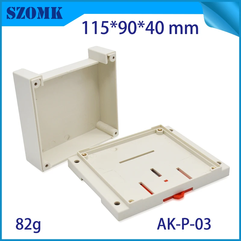 

10pcs szomk din rail enclosure project box abs swith Plastic Electronic Project Box Enclosure box for pcb board