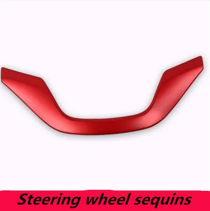 ABS хромированный руль u-образный блестки руль логотип украшение кольцо для Honda ACCORD MK10 ACCORD 10 - Название цвета: RED