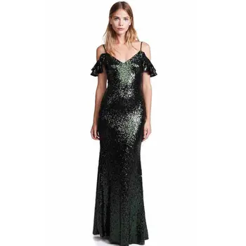 

2019 Dress Sexy Celebrity Backless Spaghetti Strap Women Flare Sequined Sleeveless Night Club Body con Party Dresses Wholesale