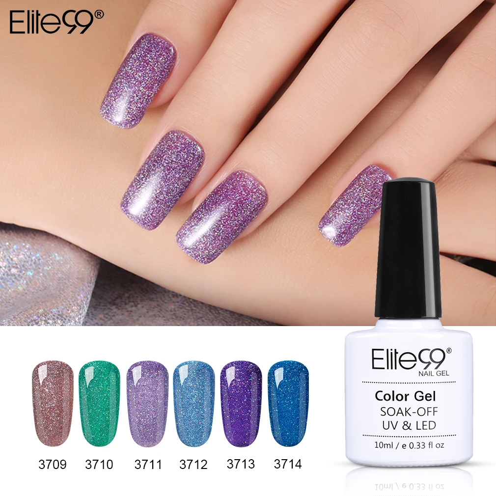 

Elite99 Neon Color Gel Nail Polish Glitter 10ml UV Soak Off Nail Gel Varnish Vernis Semi Permanent Gel Paint Nail Art Manicure