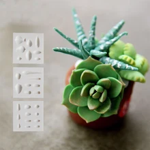 1 шт. суккулентные растения DIY помадка торт шоколадная форма мини цветок Листья Форма Полимерная глина силиконовые формы