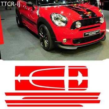 

Car Side Racing Stripes Hood Trunk/Rear Decal Sticker for MINI Cooper Countryman 2013-2016 Car Styling Accessories
