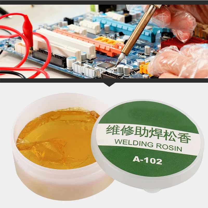 

Solder Paste Flux Rosin Welding Tool Repair Yellow Soldering Iron Head Scaling Powder Practical