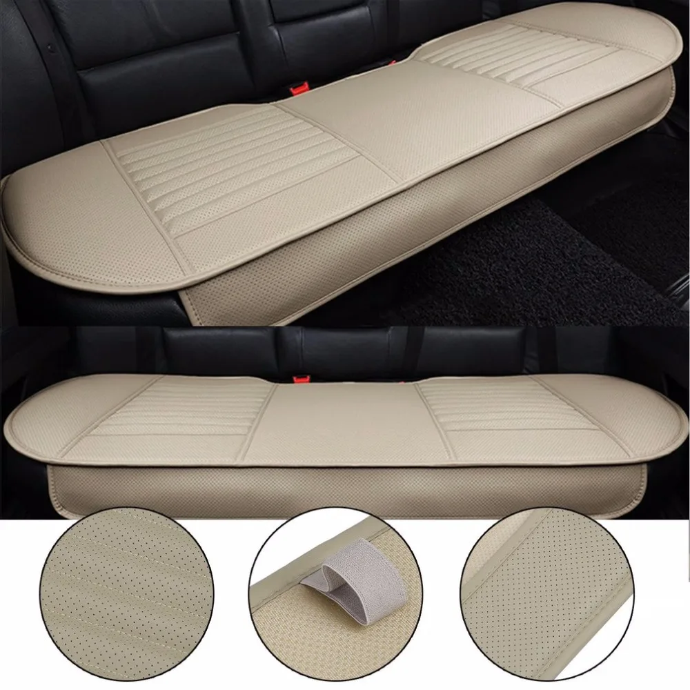 

Car Rear Seat Cover Universal Car Seat Mat Charcoal Auto Double Back car Seat Pad Breathable Anti-slip Synthetic pu Leather