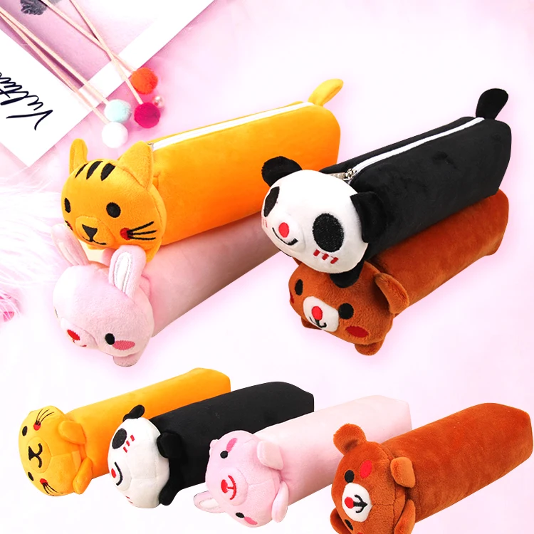 

Candice guo plush toy cartoon animal panda rabbit cat bear Zero wallet case package stationery student pencil bag baby gift 1pc