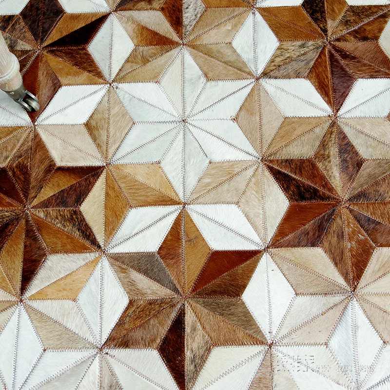 - Genuine Cowhide Leather Patchwork Rug For Living Room Bedroom Extra Large Is 200300cm Handmade For 100 Natural Cowhide Carpet