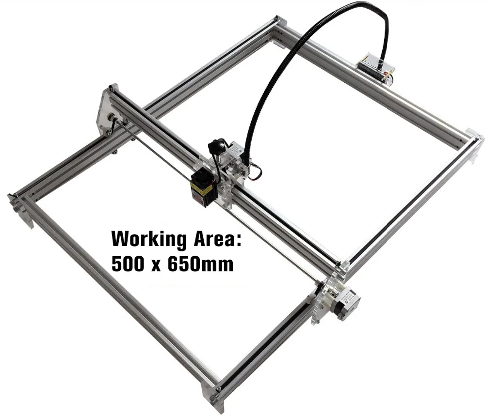 

50*65cm Mini 3500MW Blue CNC Laser Engraving Machine 2Axis DC 12V DIY Engraver Desktop Wood Router/Cutter/Printer+ Laser Goggles