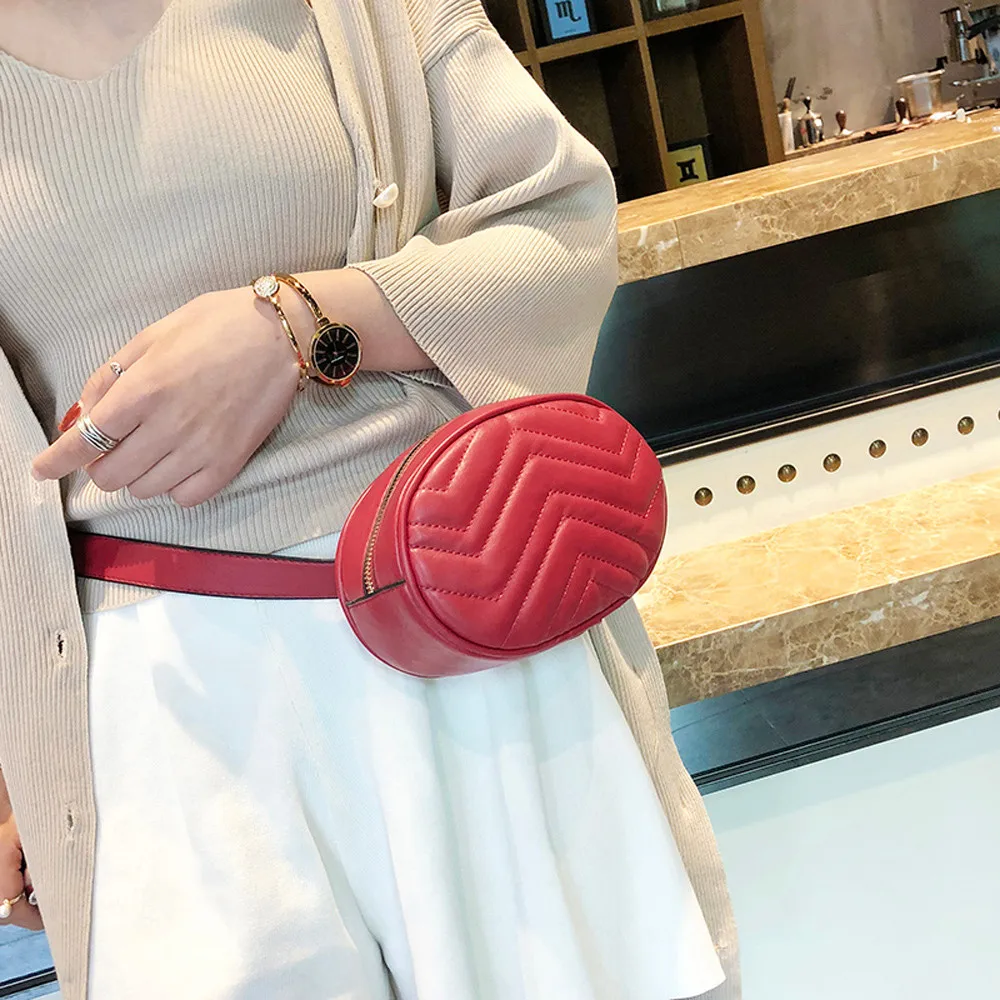2019 модные женские туфли Однотонная одежда кольцо кожа сумка Грудь сумка многофункциональные карманы доставка A3